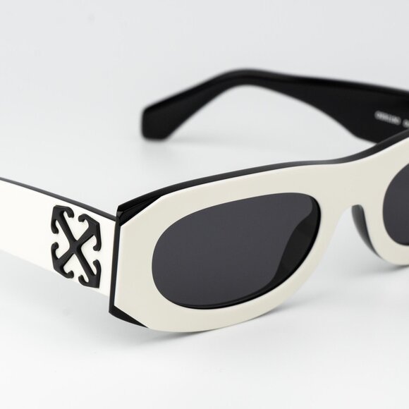 Off-White ORLANDO Men Sunglasses White Black Grey Oval OERI13O ORLANDO 0107 - Picture 9 of 15